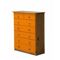 Verona 5 plus 2 Drawer Chest Orange