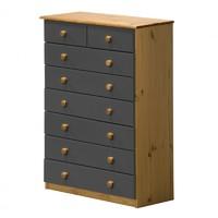 Verona 6 plus 2 Drawer Chest Graphite