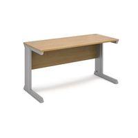 VIVO II 600 MM DEEP STRAIGHT DESK OAK 1400MM WIDE