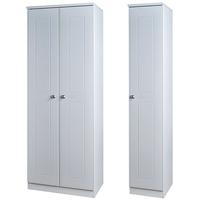 Victoria Grey Matt Triple Plain Wardrobe