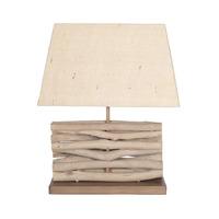 Virginia Driftwood Lamp with Natural Tapered Rectangle Shade