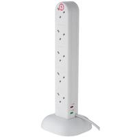 VonHaus 10 Way Socket Tower - White