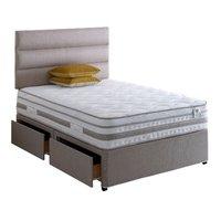 Vogue Ambience 2000 Pillow Top Divan Set Vogue New Ambience 2000 Divan Platform Standard Micro Fibre Stone - No Drawer - Single