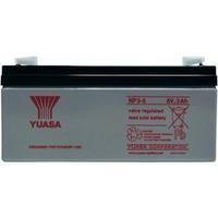 VRLA 6 V 3 Ah Yuasa NP3-6 NP3-6 AGM (W x H x D) 134 x 64 x 34 mm 4.8 mm blade terminal Maintenance-free