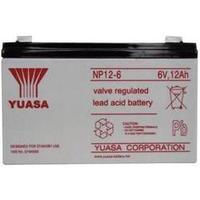 VRLA 6 V 12 Ah Yuasa NP12-6 NP12-6 AGM (W x H x D) 151 x 98 x 50 mm 6.35 mm blade terminal Maintenance-free, VDS certifi