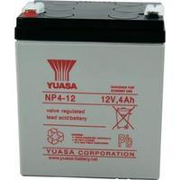 VRLA 12 V 4 Ah Yuasa NP4-12 NP4-12 AGM (W x H x D) 90 x 106 x 70 mm 4.8 mm blade terminal Maintenance-free