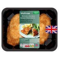 Waitrose 2 garlic breaded whole chicken breast kievs