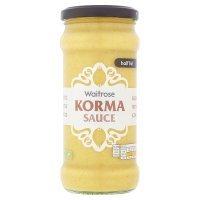 Waitrose half fat korma sauce