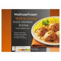 Waitrose Frozen mini chicken korma with pilau rice