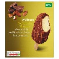 Waitrose Almond & Milk Chocolate Ice Creams