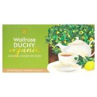 Waitrose Duchy Organic lemon & ginger infusion tea, 25 bags