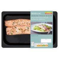 Waitrose lemon herb poached Scottish salmon fillets