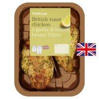 Waitrose 2 British garlic & lemon roast chicken breast fillets