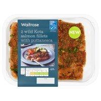 Waitrose 2 Wild Keta Salmon Fillets & Puttanesca