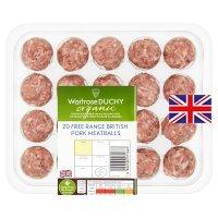 Waitrose Duchy Organic 20 British free range pork meatballs