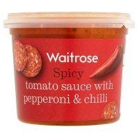 Waitrose tomato sauce with pepperoni & chilli