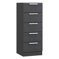 Waterfall 5 Drawer Tallboy Graphite