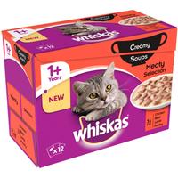 Whiskas 1+ Creamy Soup Meaty Selection Adult Cat Food