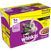 Whiskas Pouch Poultry Selection In Gravy Adult Cat Food