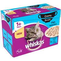 Whiskas 1+ Creamy Soup Fish Selection Adult Cat Food