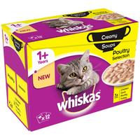 Whiskas 1+ Creamy Soup Poultry Selection Adult Cat Food