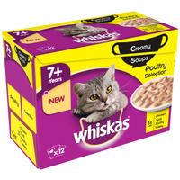 Whiskas 7+ Creamy Soup Poultry Selection Senior Cat Food