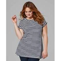 White/Stripe Pack of 2 Boyfriend Tshirts