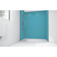 Wickes Sky Blue Matte Acrylic 1200 x 900 2 Sided Shower Panel Kit