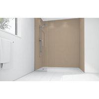 Wickes Latte Matte Acrylic 900 x 900 3 Sided Shower Panel Kit