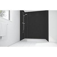 Wickes Black Matte Acrylic 900 x 900 3 Sided Shower Panel Kit