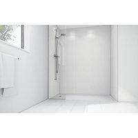 Wickes White Matte Acrylic 900 x 900 2 Sided Shower Panel Kit