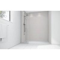 Wickes Sugar Matte Acrylic 900 x 900 2 Sided Shower Panel Kit