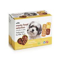 Wilko Dog Food Turkey Chicken Beef and Poultry in Jelly for Adult Dogs 12 x 100g