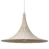 WICKER TRUMPET CEILING LIGHT in Natural