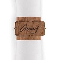 Wood Veneer Bracked Place Card Napkin Ring