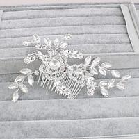 Women's Rhinestone Headpiece-Wedding Special Occasion Casual Office  Career Outdoor Hair Combs 1 Piece