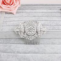 Women's Rhinestone Headpiece-Wedding Special Occasion Casual Office  Career Outdoor Hair Combs 1 Piece