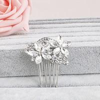 Women's Rhinestone Headpiece-Wedding Special Occasion Casual Office  Career Outdoor Hair Combs 1 Piece