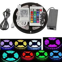 ZZDM 5M 300X5050 SMD RGB LED Strip Light 24Key Remote Controller(AC110-240V)