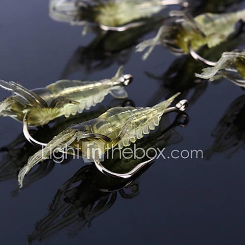 10 pcs Soft Bait Fishing Lures Fishing Hooks Craws / Shrimp Jerkbaits Soft Bait Soft Plastic Silicon Sea Fishing Fly Fishing Bait Casting