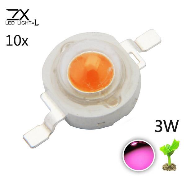 10pcs ZX 3W Full Spectrum Plant Growing DIY LED Lamp Chip Garden Greenhouse Seedling Lights