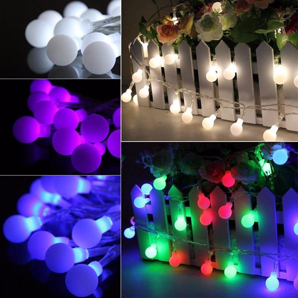 10M 100 LED Globe Balls Fairy String Light Lamp Christmas Xmas Party Decor 110V