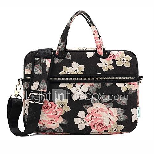 13.3 14.1 15.6 inch Rose Pattern Laptop Shoulder Bag with Strap Hand Bag for Surface/Dell/HP/Samsung/Sony etc