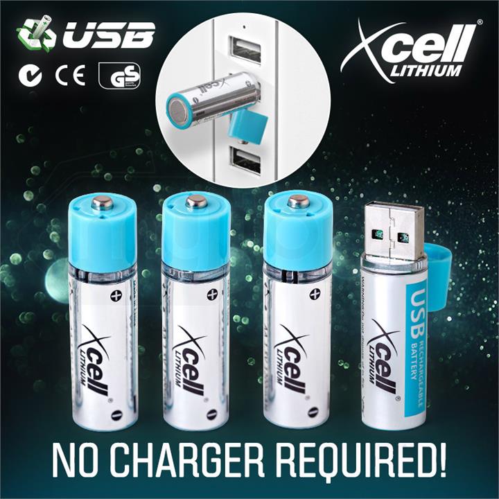 1.5V 4 Pack Rechargeable Batteries