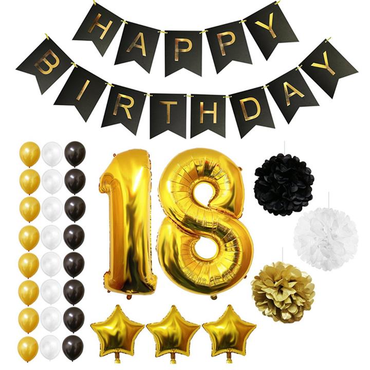 18th Happy Birthday Party Balloons Christmas New Year Festival Decoration