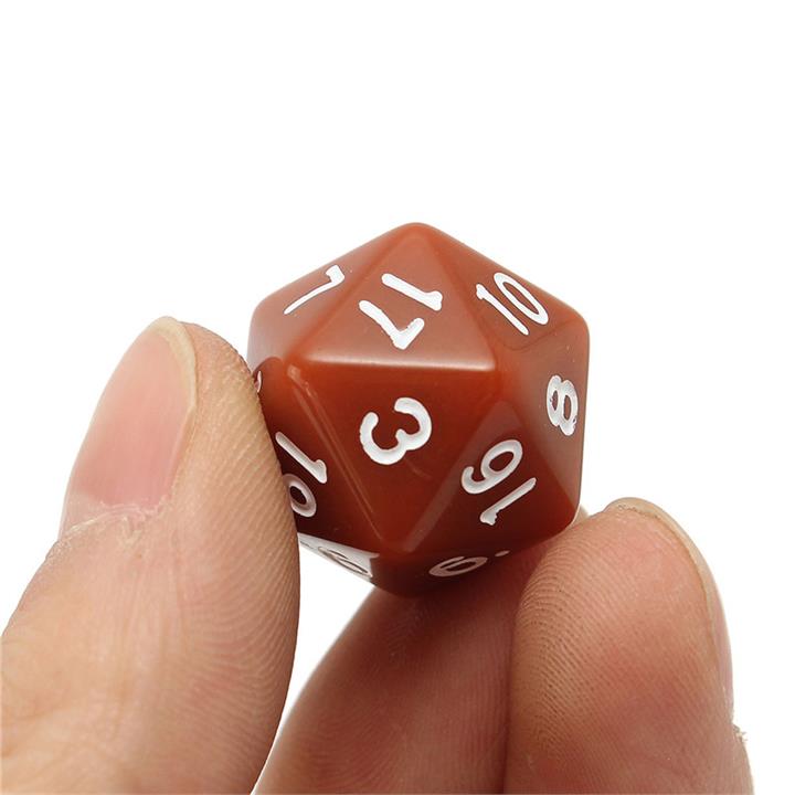 1PC D20 Gaming Dice Twenty Sided Die RPG For Birthday Parties Game Toy Random Color