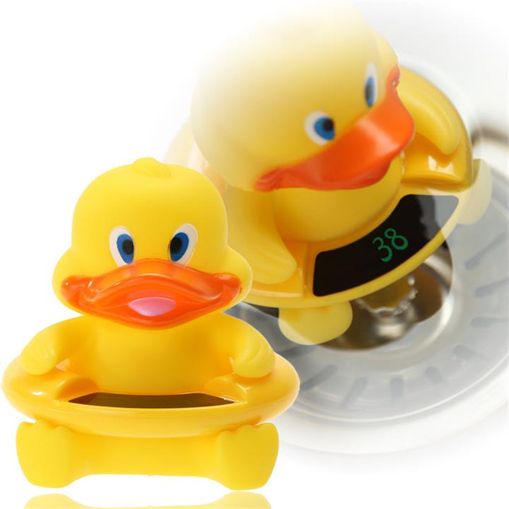 2 in 1 Infant Baby Bath Water Thermometer Cartoon Animal Duck Baby Tub Toy Temperature Tester Kid Bath Supplies