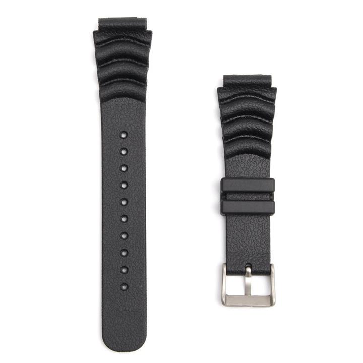 20MM/22MM Black Sport Scuba Diver Rubber Watch Band Strap