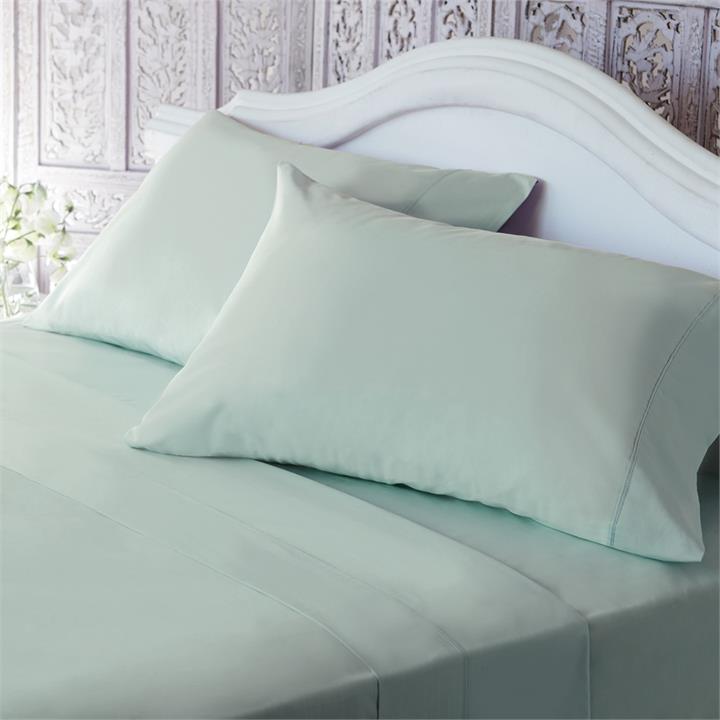 225TC Cotton/Poly Sheet Set Sky Blue King Single