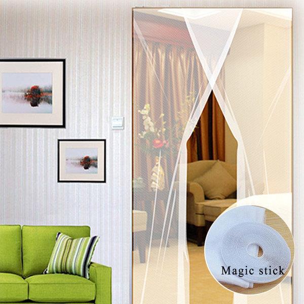 24x83 Inch 2pcs DIY Anti Mosquito Pest Window Curtain Net Mesh Door Sheer Curtain Protector